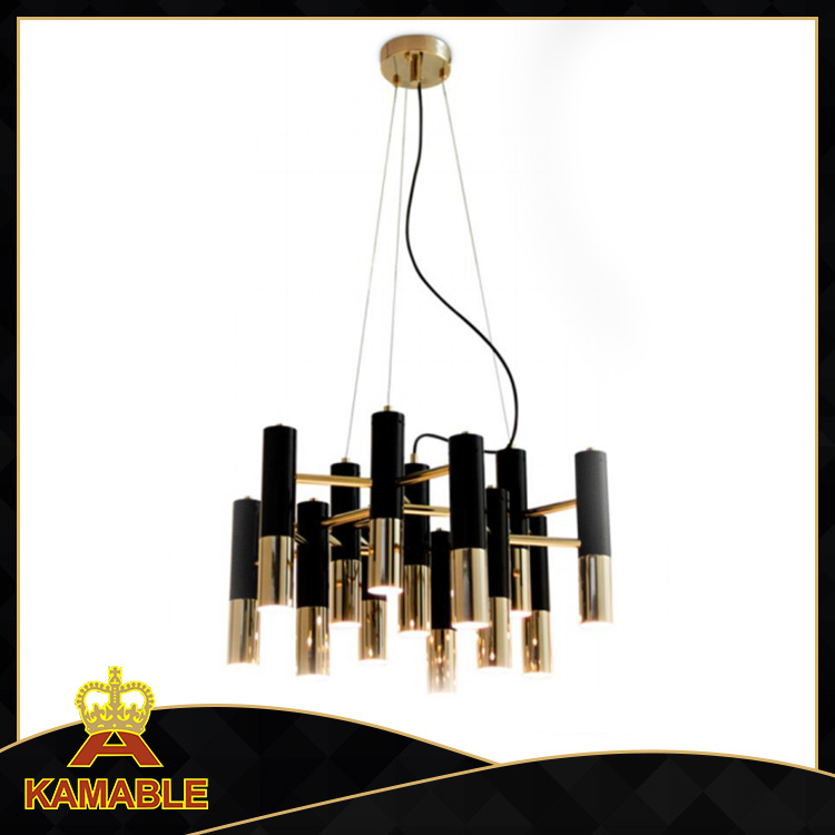 Modern black and gold steel pendant lamp (KAP6070)
