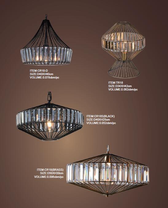 Decorative Vintage Industrial Crystal Table Lamps (TR18)