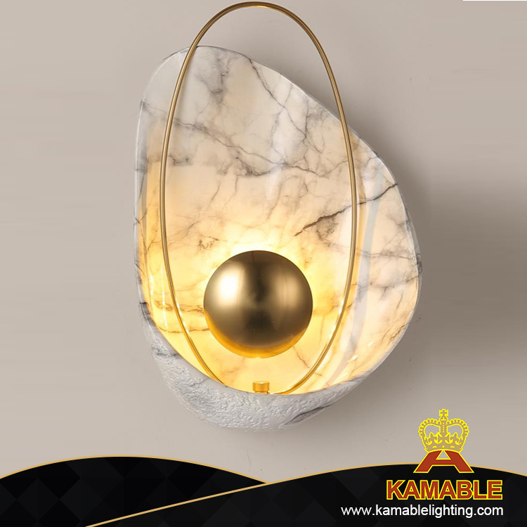 Modern Indoor Pearl Decorate Resin LED Wall Lamp (KAW8282)