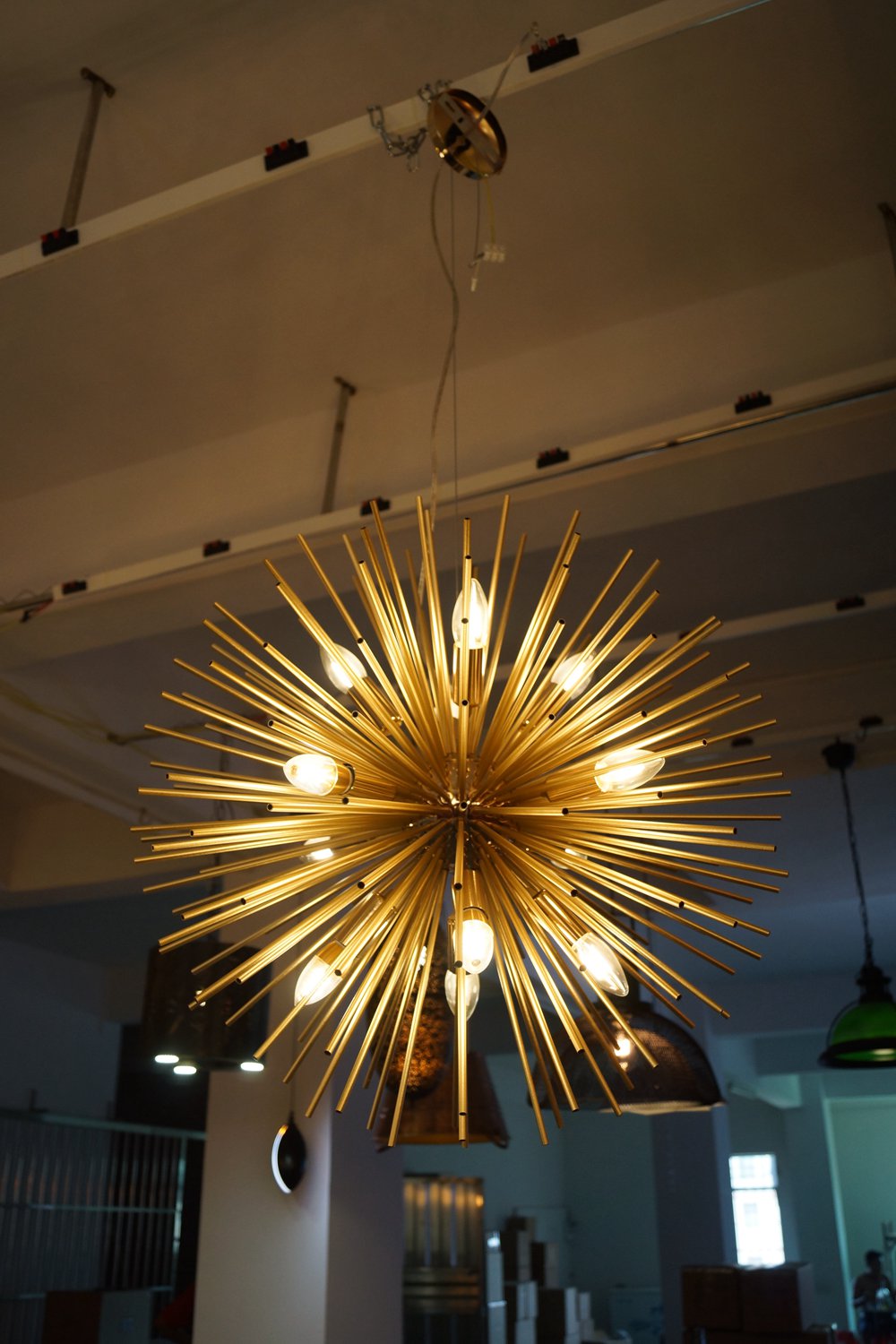 Gold color aluminum with iron pendant lamps (AT427P)
