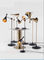 Gold curved aluminum indoor decorative table lamp (KA2711T/gold)