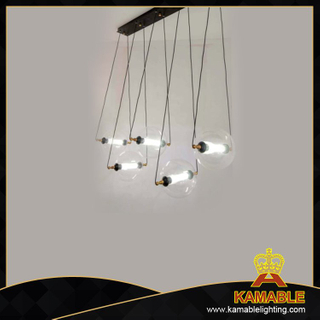 Simple Decoration clear shade glass pendant lamp(1238S1-5)