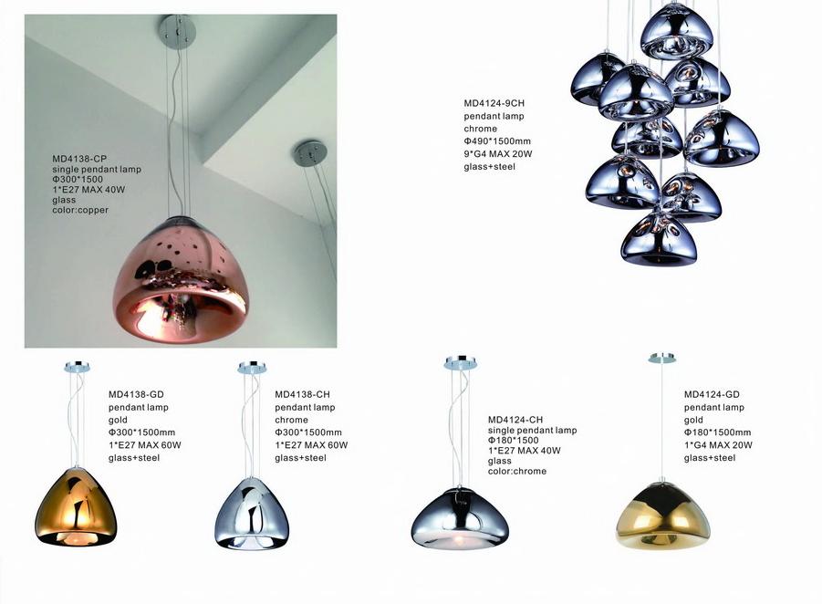 Noble style decorative modern indoor pendant light (MD4124R-9CH ) 