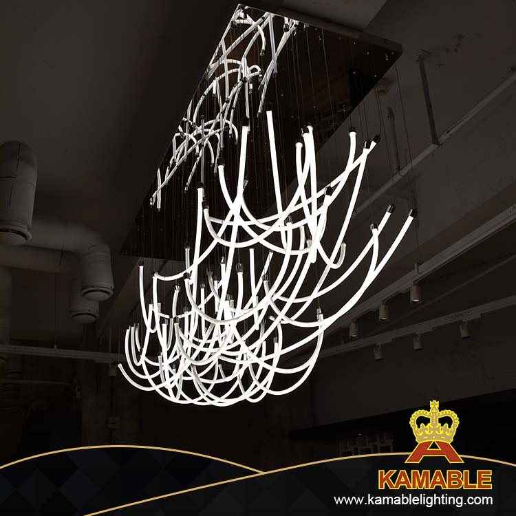 Restaurant Lobby Decoration Fancy Stainless Steel LED Ceiling Light (KAB1023)
