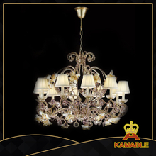 Hotel project Brass with crystal candle chandelier (MD0909-10)