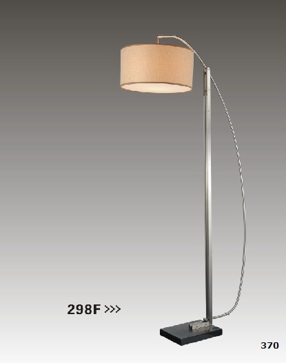 Modern Carbon Steel Fabric Marble Arc Floor Lamp (298F)