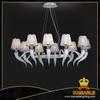 White Lamp Shade Murano Glass Chandelier(40051-10)