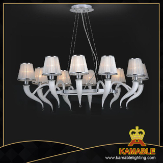 White Lamp Shade Murano Glass Chandelier(40051-10)