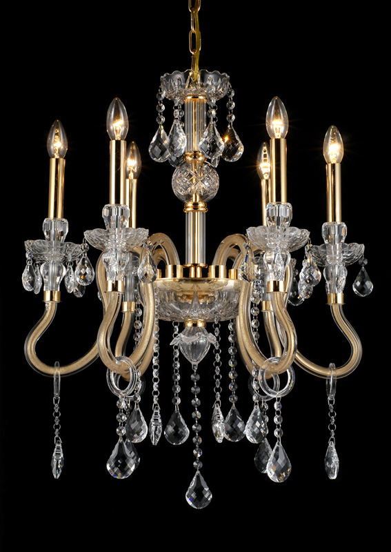 Fancy style hotel lobby glass chandelier(11002-6L clear )