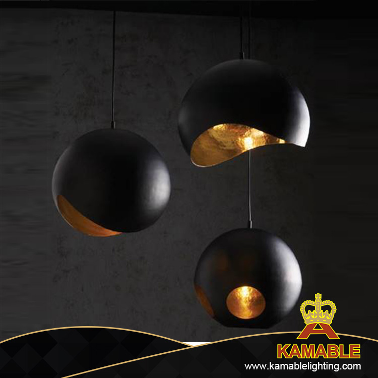 Modern Metal Black and Gold Pendant Lamp (KAB300)
