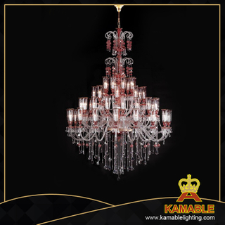 Hotel Lobby Crystal Candle Chandelier (MD635-48)