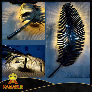 Stainless Steel Modern Feather Shape Wall Light (KAW17-069)