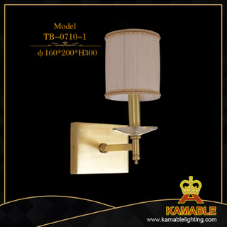 Guest room brass wall lamps with shade (TB-0710-1)