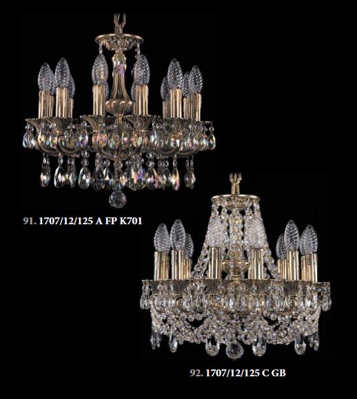 Modern atmospheric transparent brass crystal chandelier(1707-14-125 CFP)