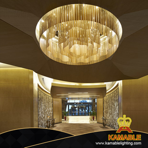 Hotel Lobby luxury decorative large glass chandelier (KJ007)