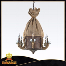 Retro Steel Hemp Rope Decorative Hotel Pendant Lamp (KW0029P-6)