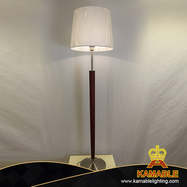 Modern Wooden With Fabric Shade Floor Light (KAML3618)