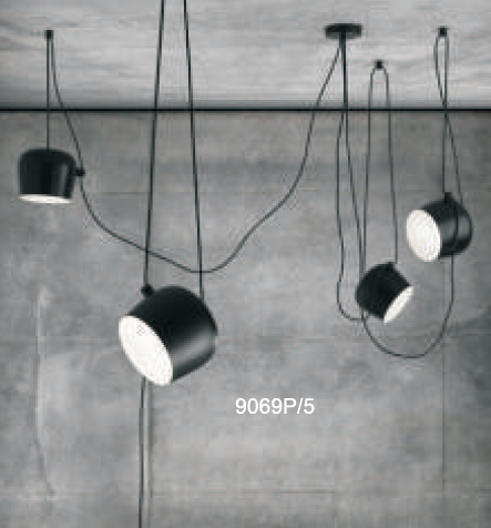Modern white aluminum acrylic hanging light (9069/3 ) 