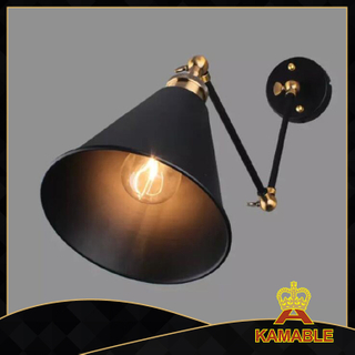 Metal Black Industrial Swing Arm Wall Sconce Wall Lamp Light Fixture (KABS5009) 
