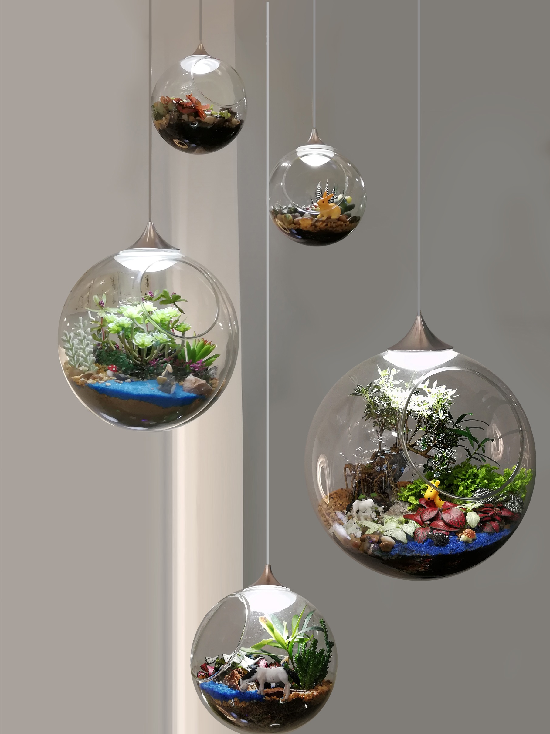 Wood Glass Botany Pendant Hanging Modern Decorative Light (89077S)