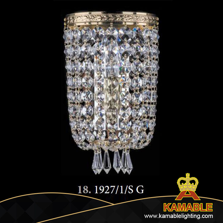 Hot Selling Modern Home Hotel Crystal Wall Lamp (1927/1S G)