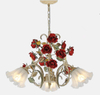 Modern Rose Decorative Pendant Lamp Iron Chandelier (AT0247/6)