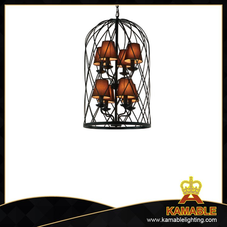 Restaurant steel fabric shade decorative pendant light (UR2047-8)