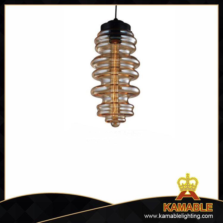 Simple style amber decorative industrial pendant lamp (SG55 Amber)
