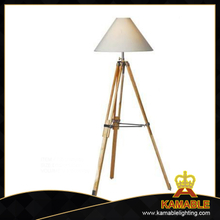 Project light industrial wood tripod floor light (F705(natural))