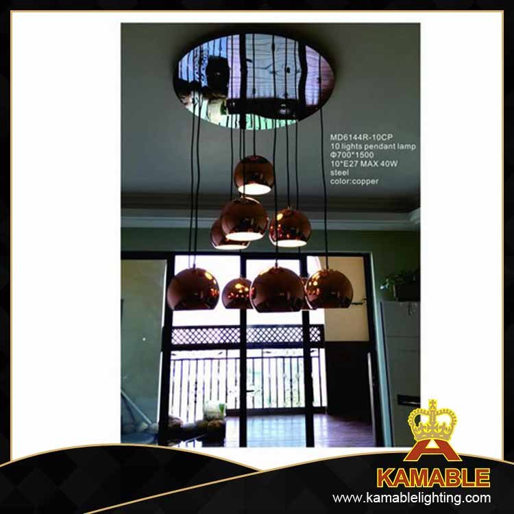 Copper aluminium decorative hotel pendant lamps (MD6144-3CP ) 