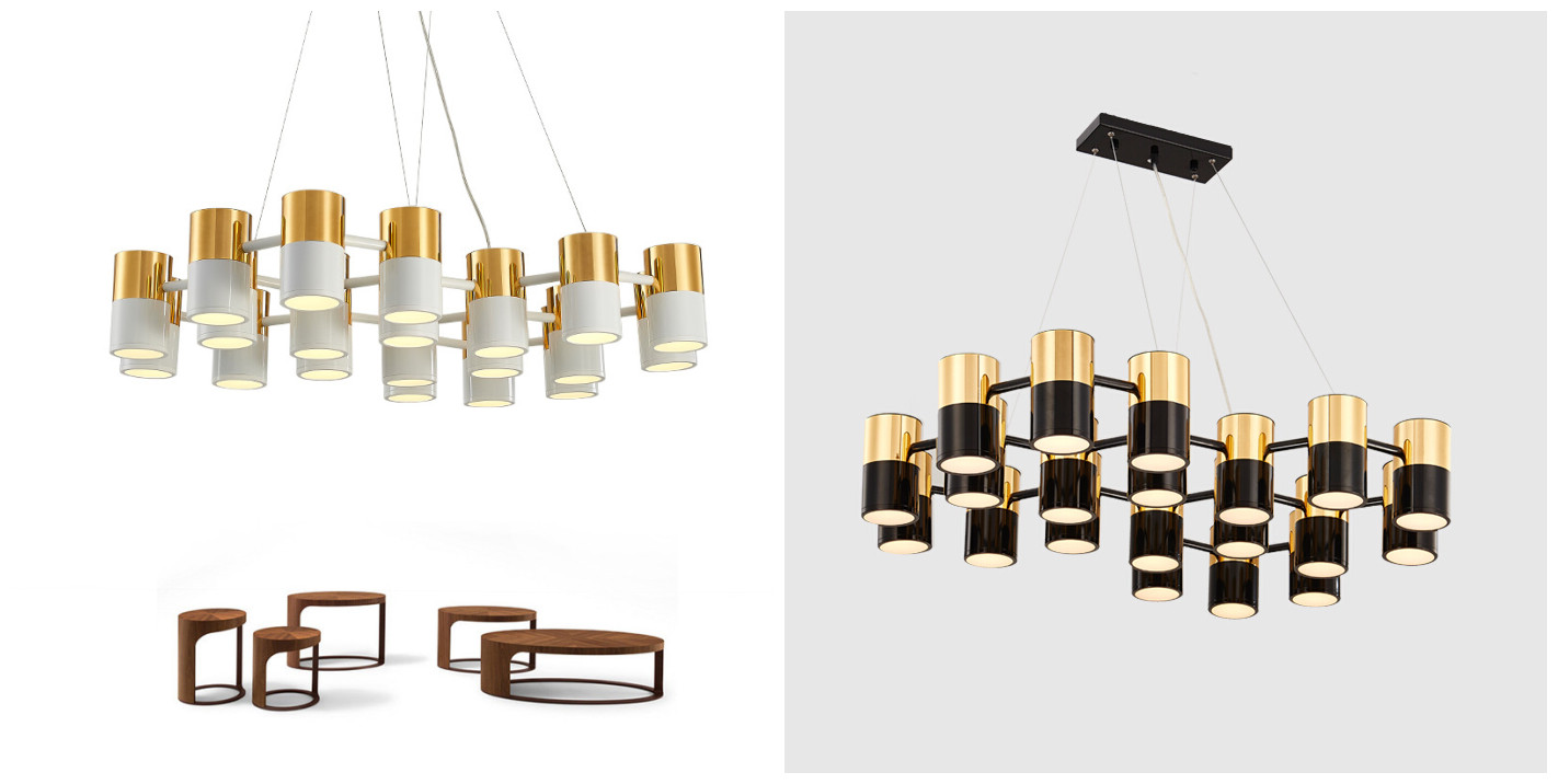 Modern surround type aluminum decorative chandelier(GD18139P-L18)