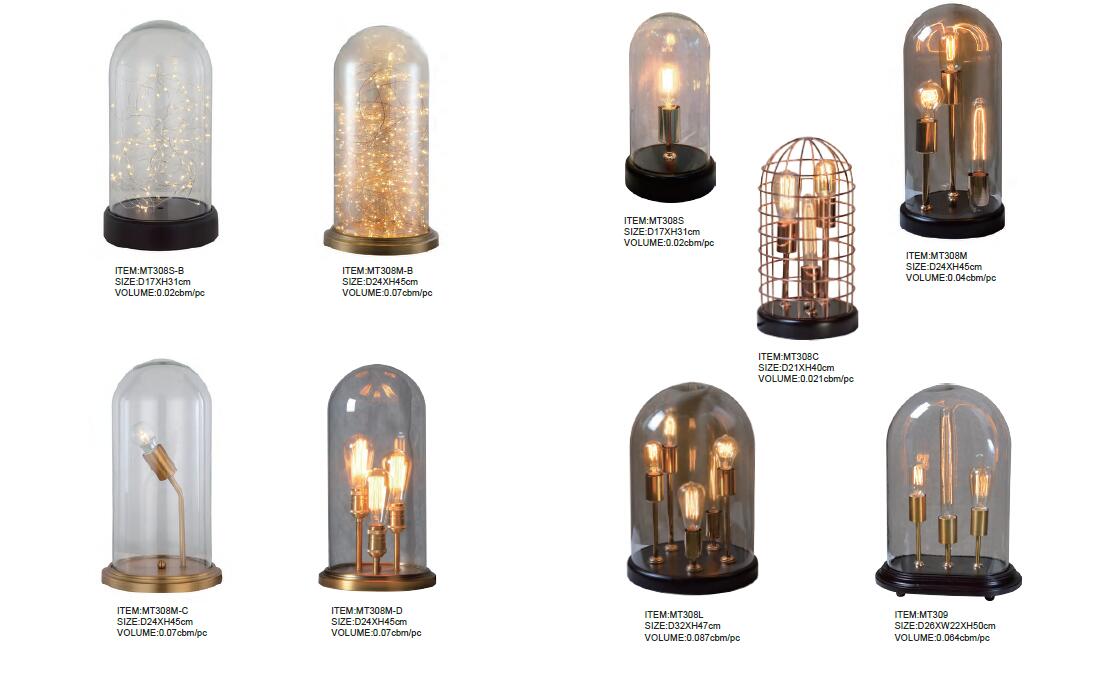 Decorative industrial Vintage glass table lighting (MT308M)