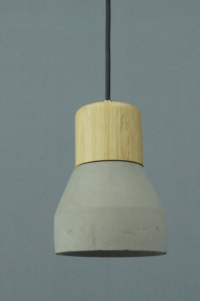 Ash wood concrete pendant lights (PC3001)