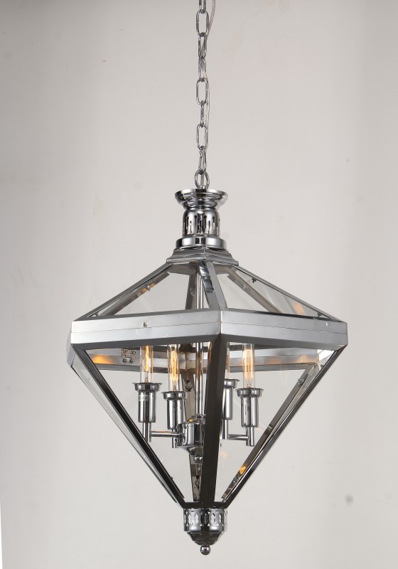 New design steel decorative lantern shape pendant light(KM0074P-4)