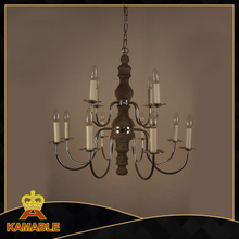Decorative iron in nickel plated candle pendant lighting(GD9113-8+4)