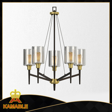 Modern clear glass decorative hotel steel pendant lamp (KA-AB005-B)