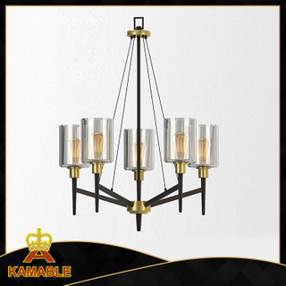 Modern clear glass decorative hotel steel pendant lamp (KA-AB005-B)