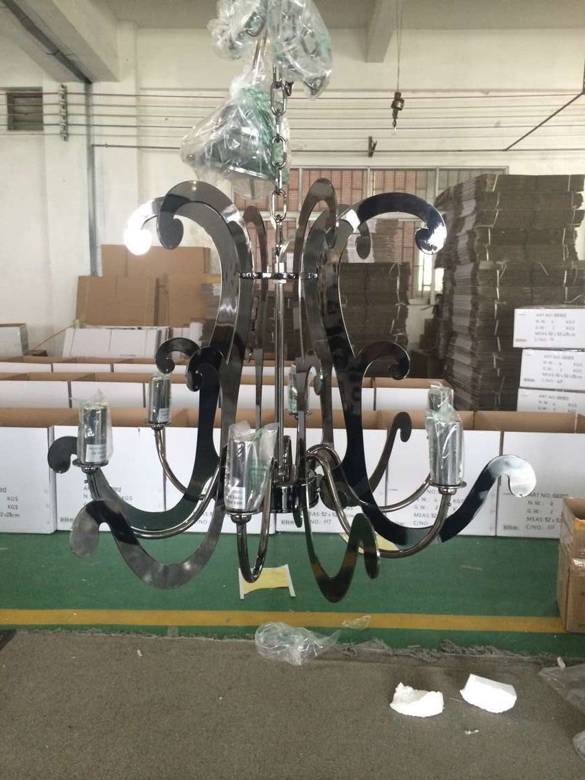 Pearl black frame decorative modern interior pendant lights (80904-L6 ) 