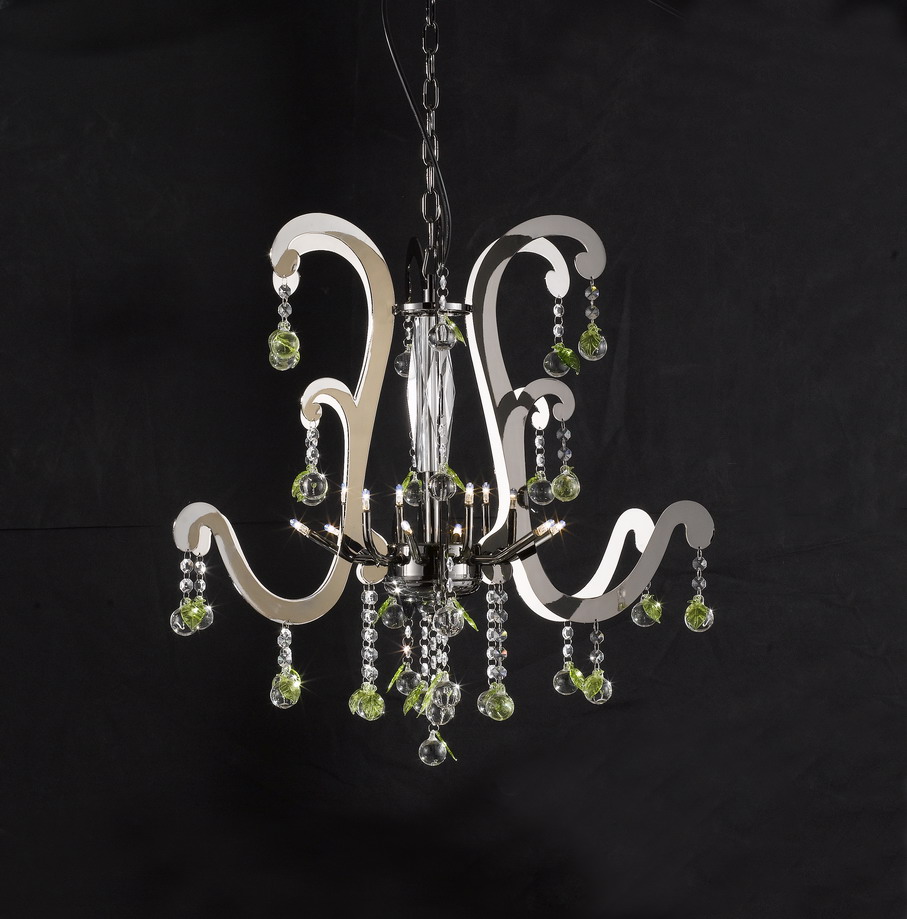 Pearl black frame decorative modern interior pendant lights (80904-L6 ) 