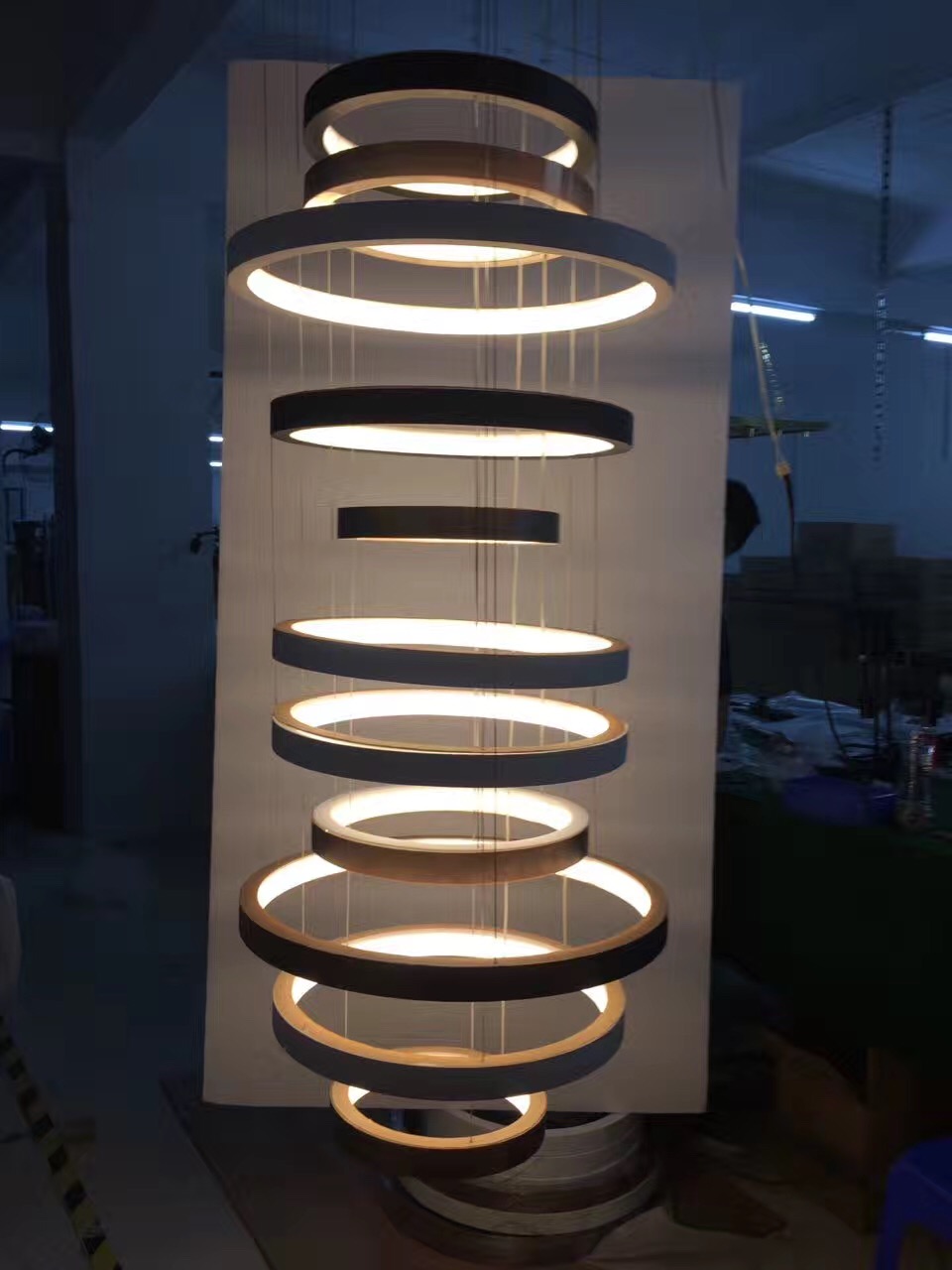 Modern stainlesss steel acrylic LED pendant light ( KAF6051)