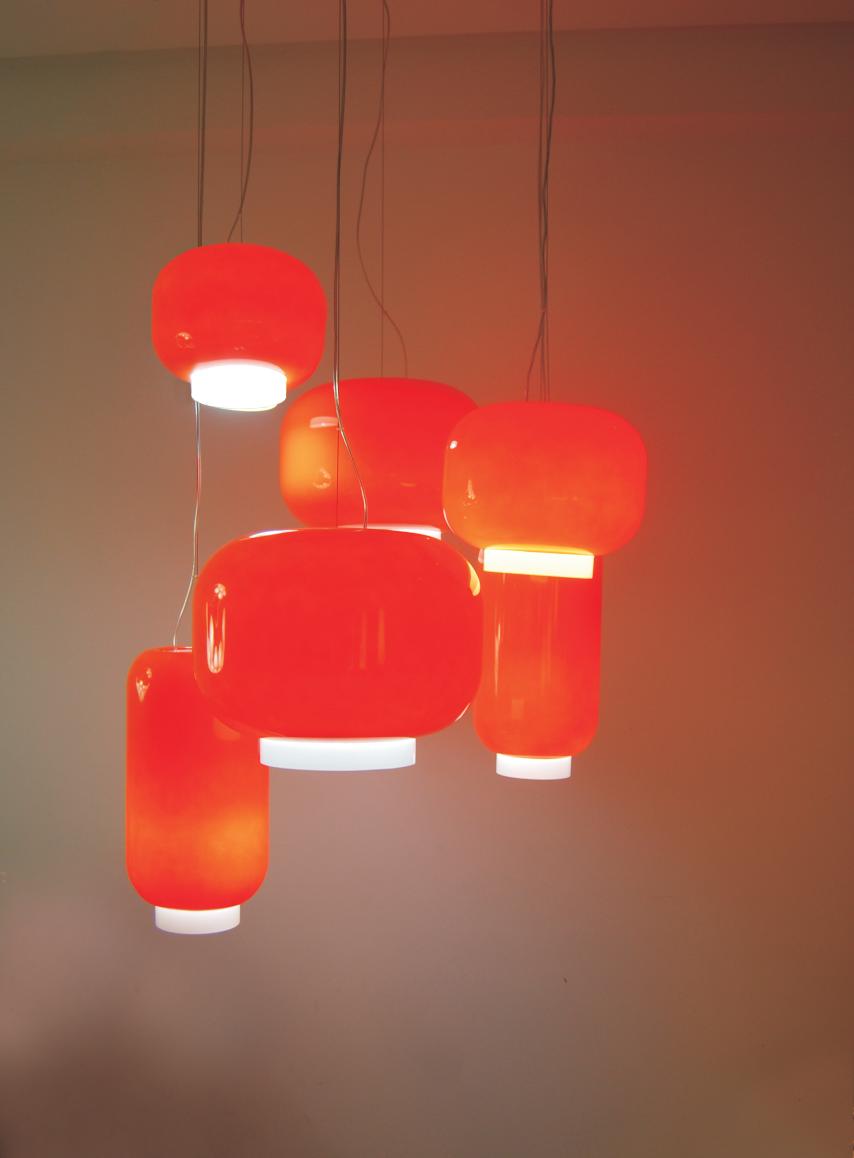 Orange glass decorative modern interior pendant lighting (2230S2 ) 
