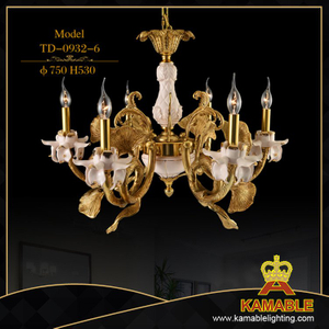 Home living room classical gold candle pendant lamp (TD-0932-6)