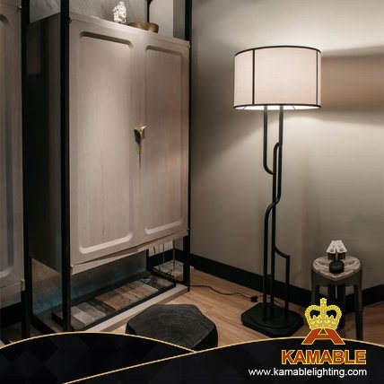 Hotel Custom-Made Design Fabric Shade Floor Lamp (KJ018)