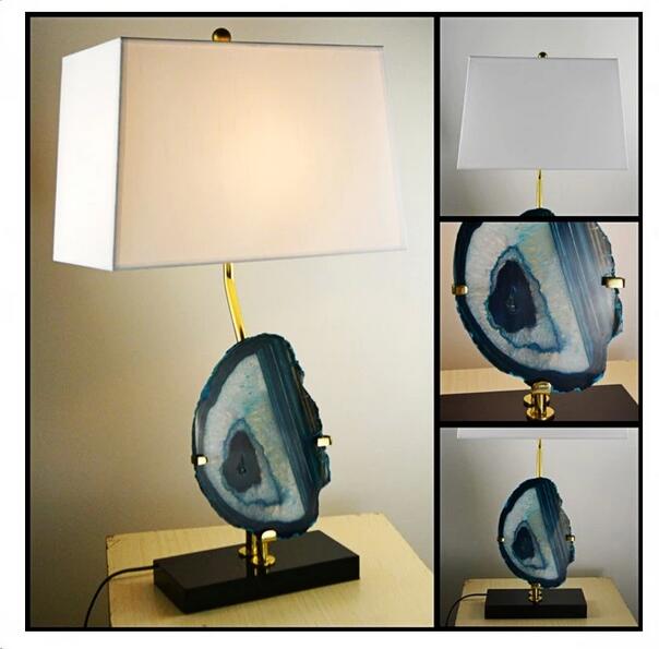 Modern elegant living room agate table lamp (TL3009)