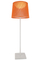 Modern Aluminium Floor Lamp White Fabric Lampshade (2158F2)